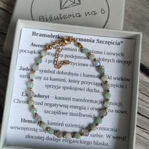 Bransoletka "Harmonia Szczęścia" awenturyn, jadeit, labradoryt, hematyt