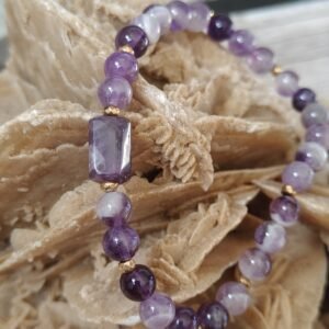 Bransoletka ametyst 6 mm