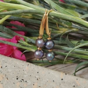 Kolczyki perła hodowlana benzynka premium