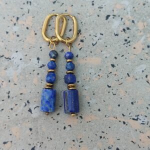Kolczyki Royal Blue – lapis lazuli z wymiennymi zawieszkami